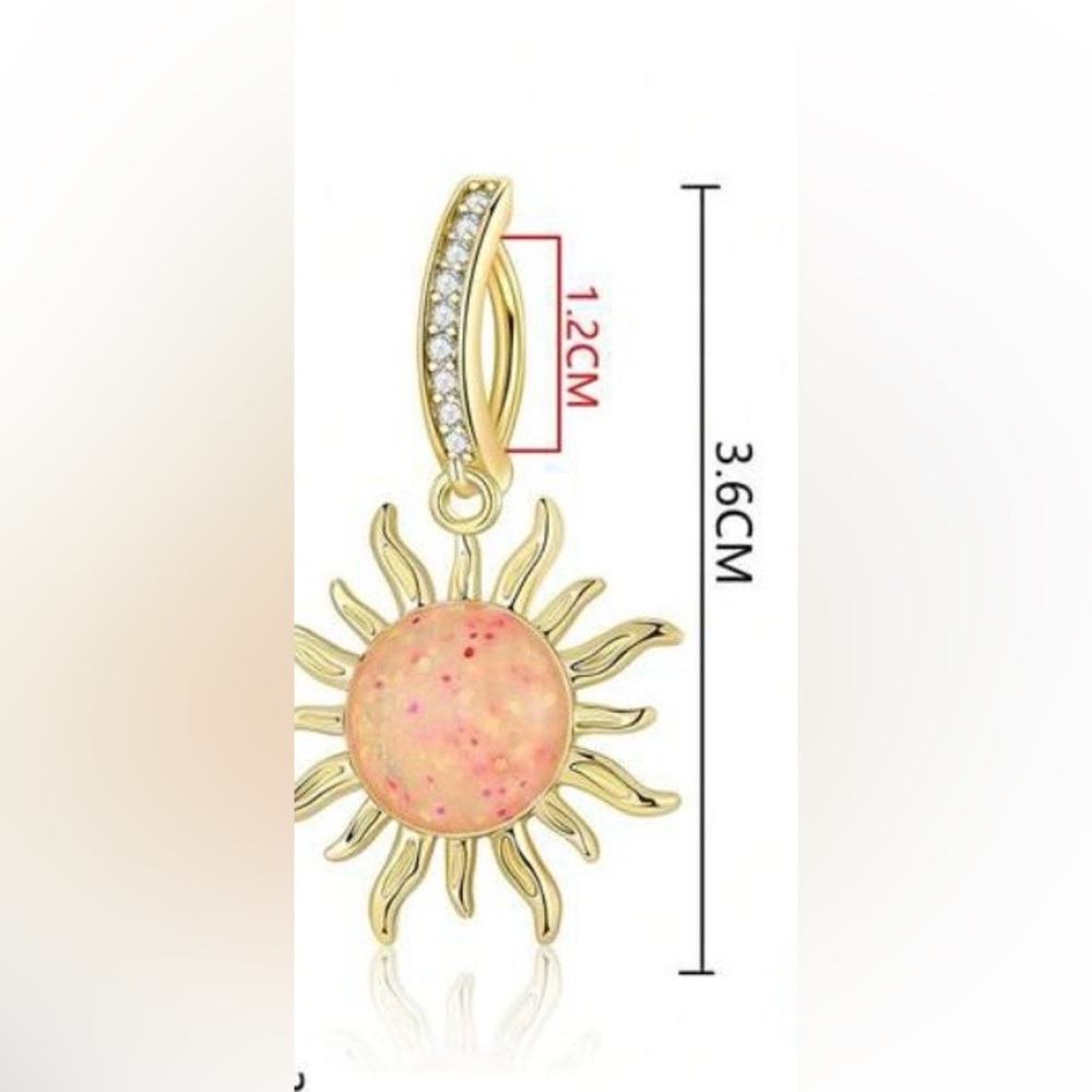 Belly Ring- Moon Coral simulated stone 14G Belly Button Ring Gold Tone nwt - Picture 7 of 7